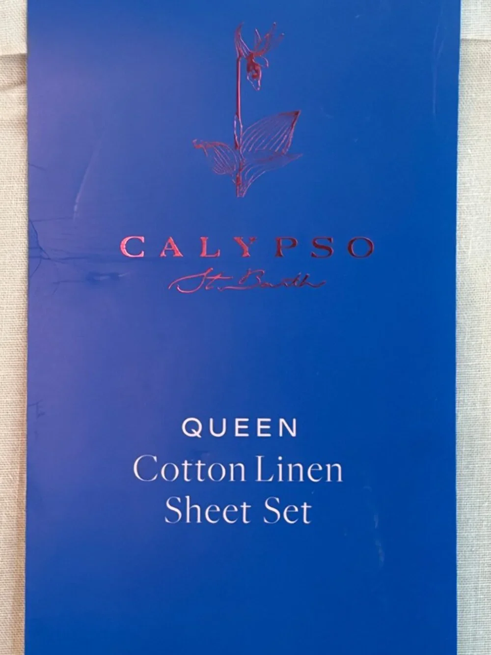 New CALYPSO Linen Cotton Blend Queen Size Sheet Set LIGHT SAGE
